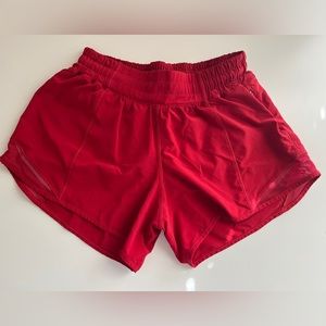 Lululemon Red Hotty Hot Shorts